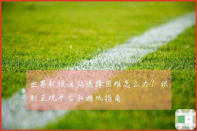 世界杯投注站选择困难怎么办？识别正规平台和避坑指南